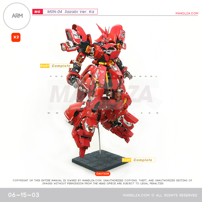 MG] MSN-04 SAZABI Ver.Ka ARM 06-15