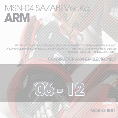 MG] MSN-04 SAZABI Ver.Ka ARM 06-12