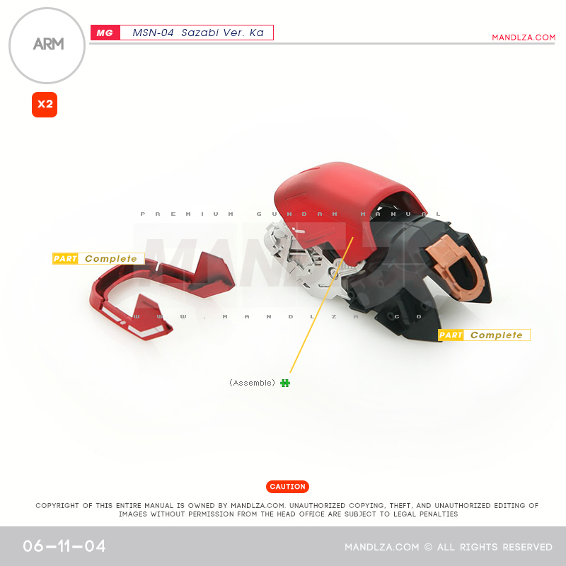 MG] MSN-04 SAZABI Ver.Ka ARM 06-11