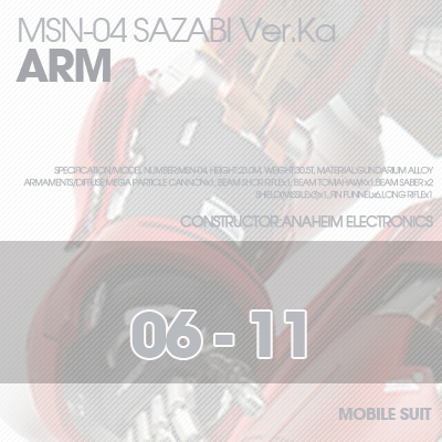 MG] MSN-04 SAZABI Ver.Ka ARM 06-11
