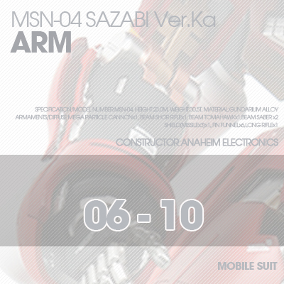 MG] MSN-04 SAZABI Ver.Ka ARM 06-10