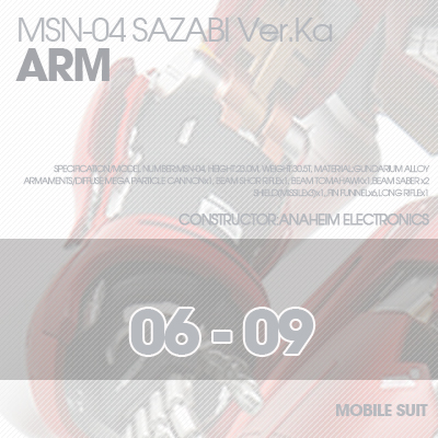 MG] MSN-04 SAZABI Ver.Ka ARM 06-09