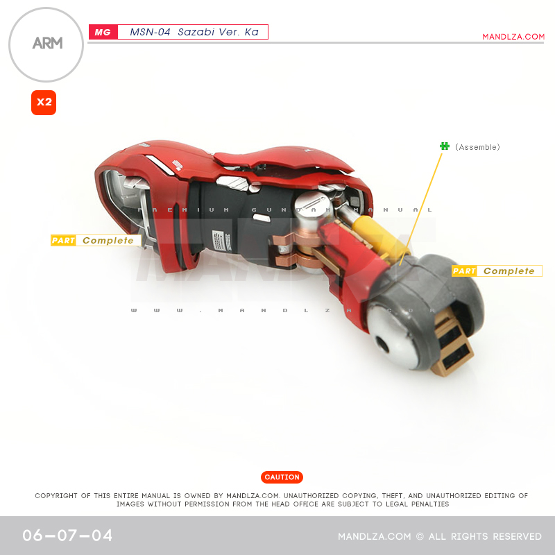 MG] MSN-04 SAZABI Ver.Ka ARM 06-07