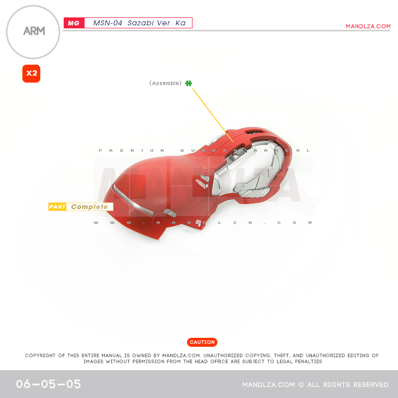 MG] MSN-04 SAZABI Ver.Ka ARM 06-05