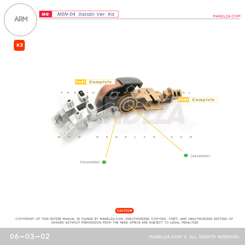 MG] MSN-04 SAZABI Ver.Ka ARM 06-03