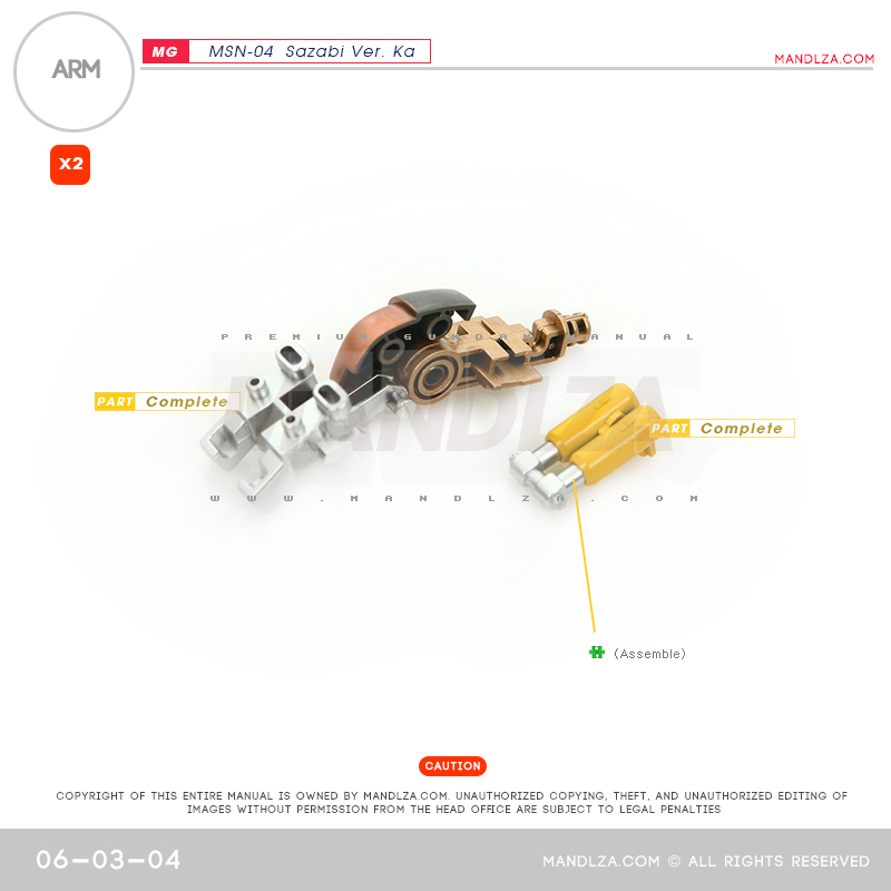 MG] MSN-04 SAZABI Ver.Ka ARM 06-03