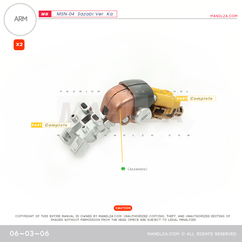MG] MSN-04 SAZABI Ver.Ka ARM 06-03