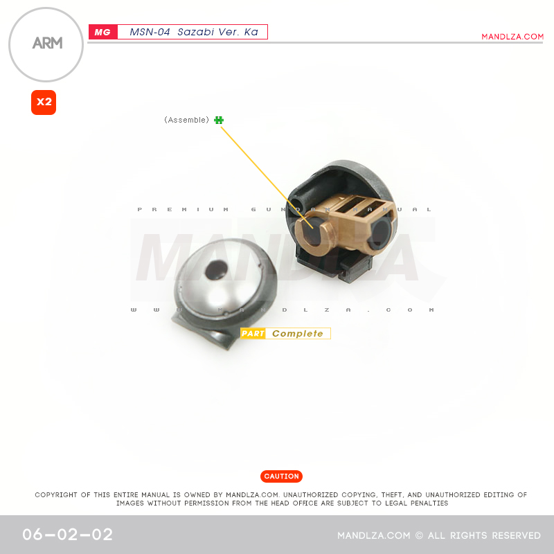 MG] MSN-04 SAZABI Ver.Ka ARM 06-02