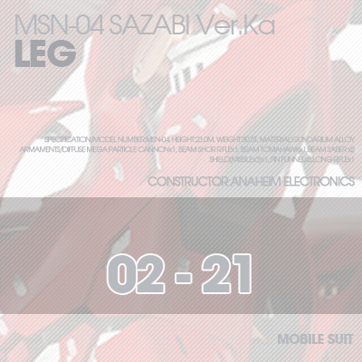 MG] MSN-04 SAZABI Ver.Ka LEG 02-21