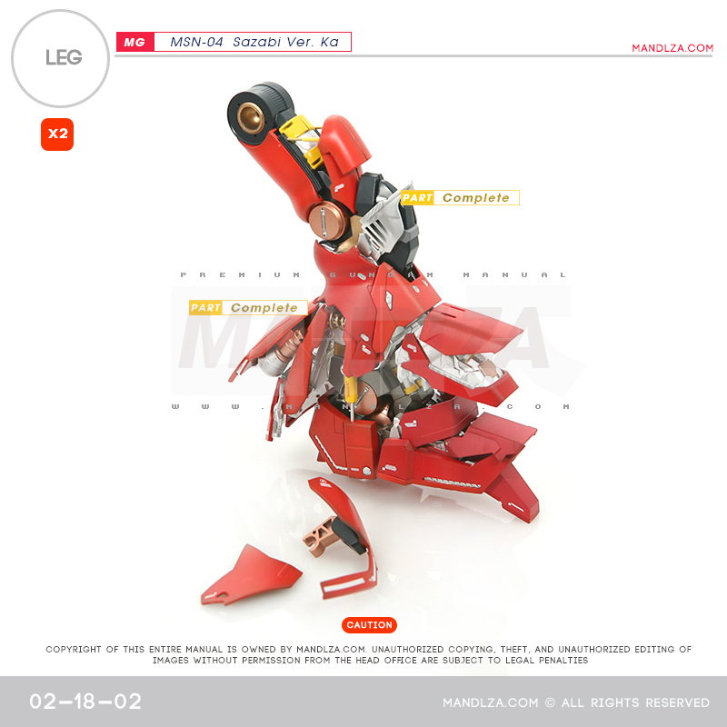 MG] MSN-04 SAZABI Ver.Ka LEG 02-18