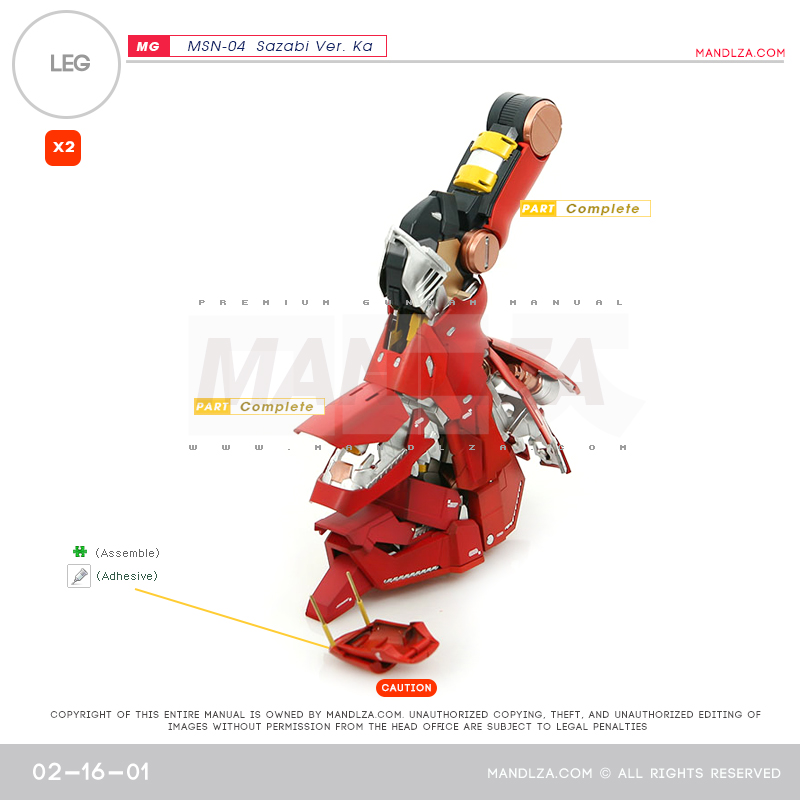 MG] MSN-04 SAZABI Ver.Ka LEG 02-16