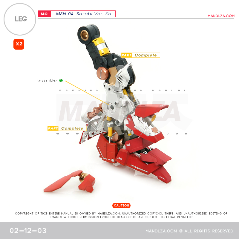 MG] MSN-04 SAZABI Ver.Ka LEG 02-12