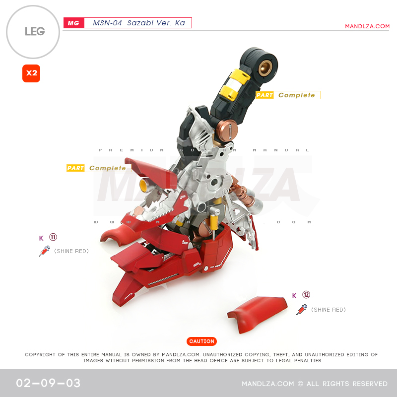 MG] MSN-04 SAZABI Ver.Ka LEG 02-09