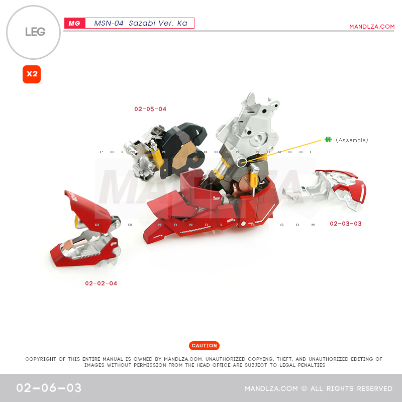 MG] MSN-04 SAZABI Ver.Ka LEG 02-06