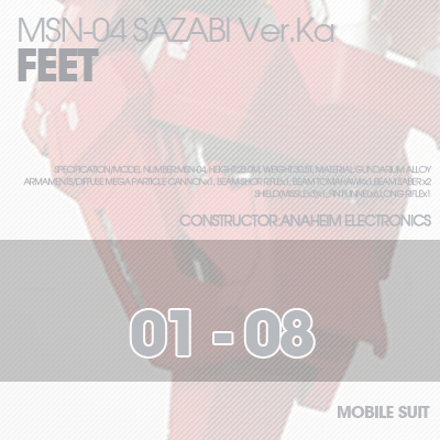 MG] MSN-04 SAZABI Ver.Ka FEET 01-08