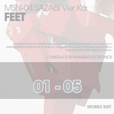 MG] MSN-04 SAZABI Ver.Ka FEET 01-05