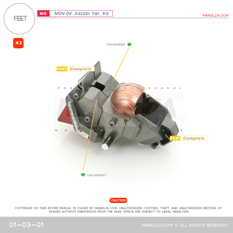 MG] MSN-04 SAZABI Ver.Ka FEET 01-03