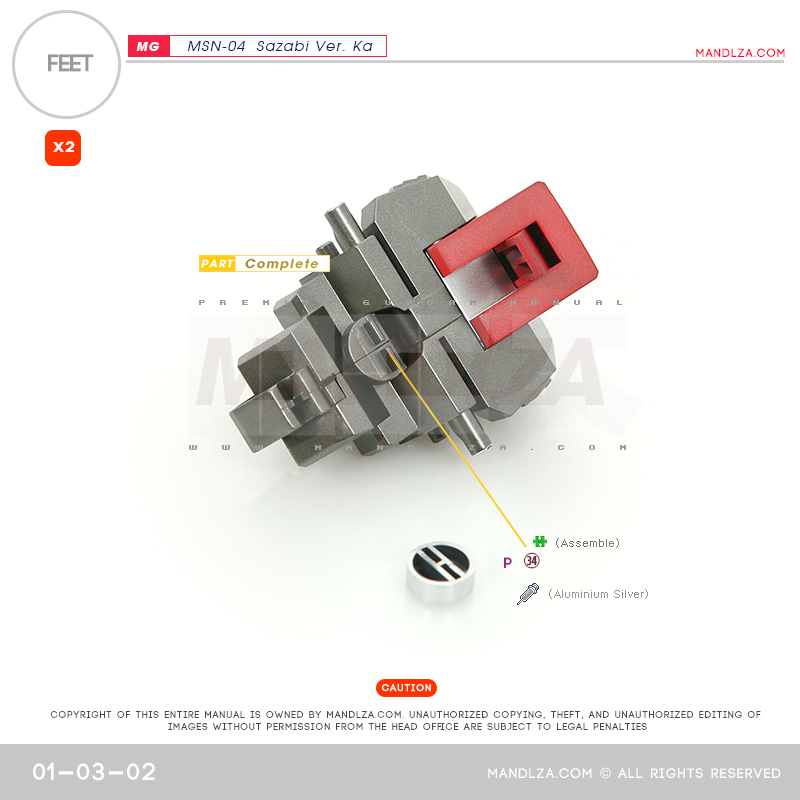 MG] MSN-04 SAZABI Ver.Ka FEET 01-03