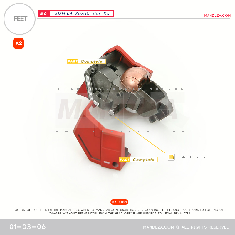 MG] MSN-04 SAZABI Ver.Ka FEET 01-03