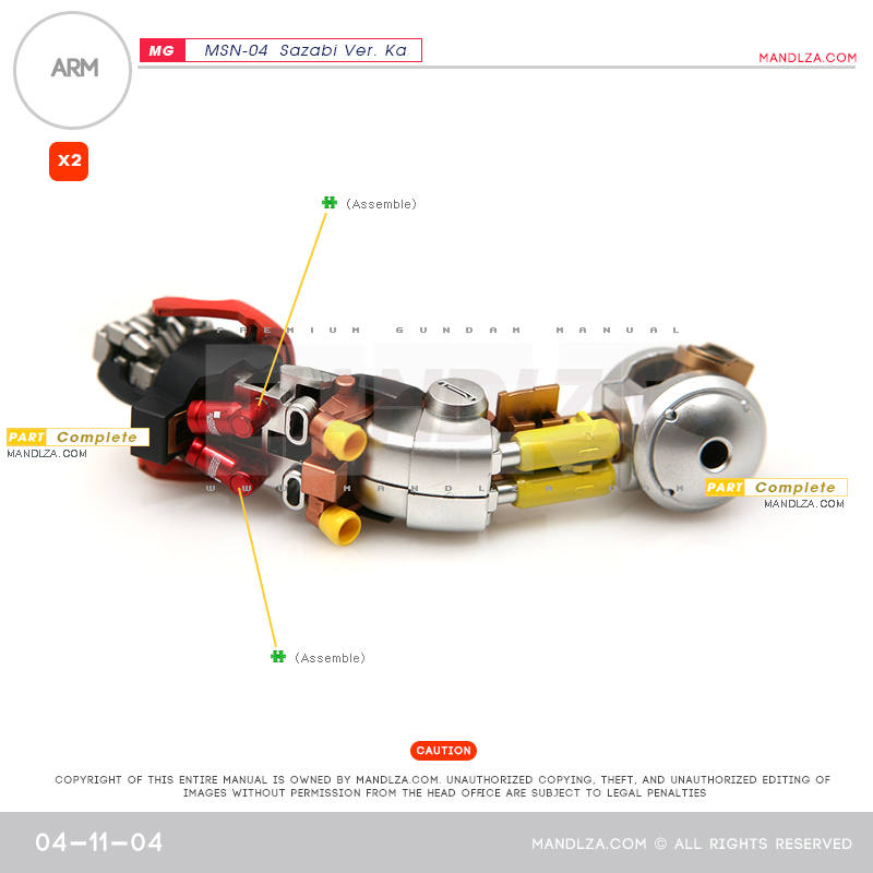 MG] MSN-04 SAZABI Ver.Ka BUST ARM 04-11