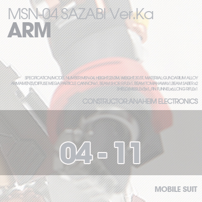 MG] MSN-04 SAZABI Ver.Ka BUST ARM 04-11