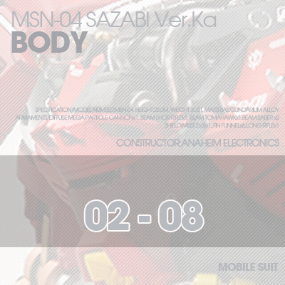 MG] MSN-04 SAZABI Ver.Ka BODY 02-08