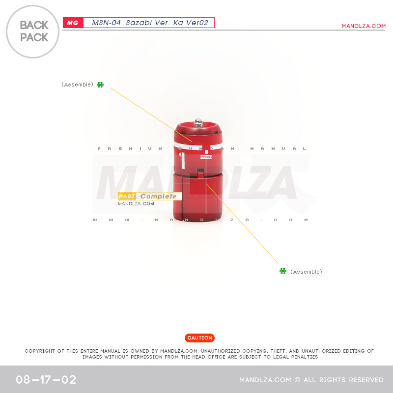 MG] MSN-04 SAZABI Ver.Ka Ver02 Back-Pack 08-17