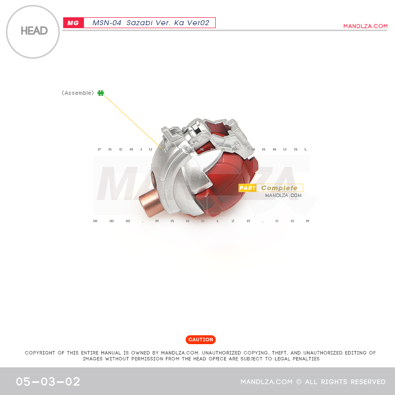 MG] SAZABI Ver.Ka Ver02 HEAD 05-03