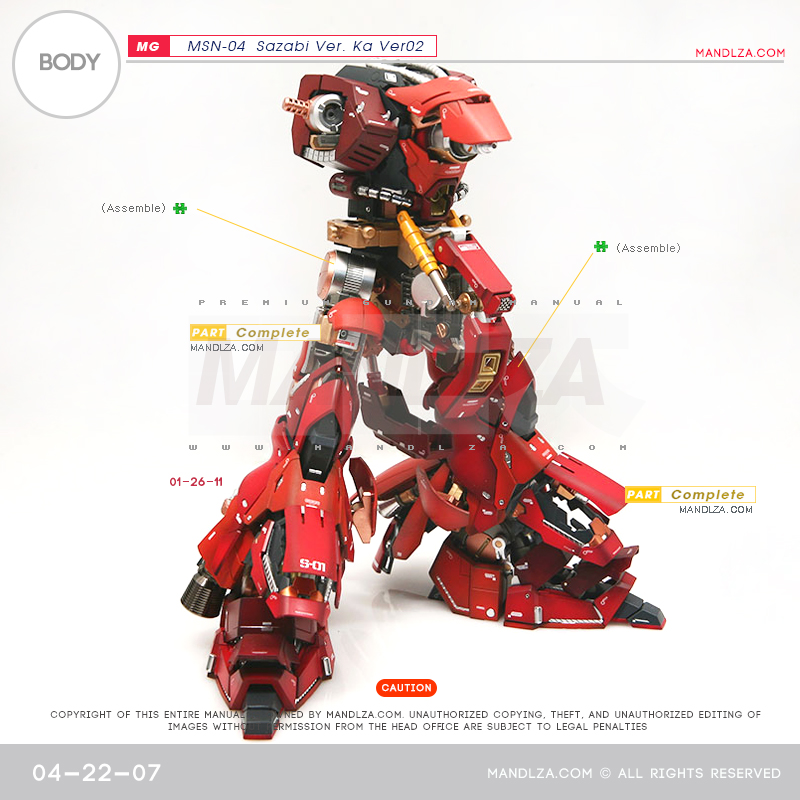 MG] SAZABI Ver.Ka Ver02 BODY 04-22