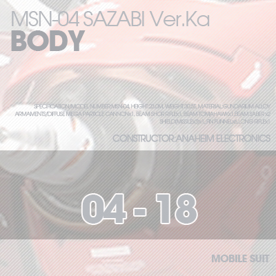 MG] SAZABI Ver.Ka Ver02 BODY 04-18