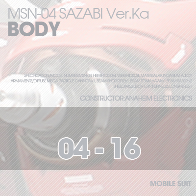 MG] SAZABI Ver.Ka Ver02 BODY 04-16