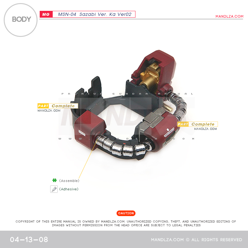 MG] MSN-04 SAZABI Ver.Ka Ver02 BODY 04-13