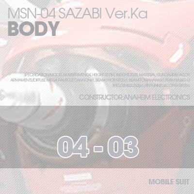 MG] SAZABI Ver.Ka Ver02 BODY 04-03