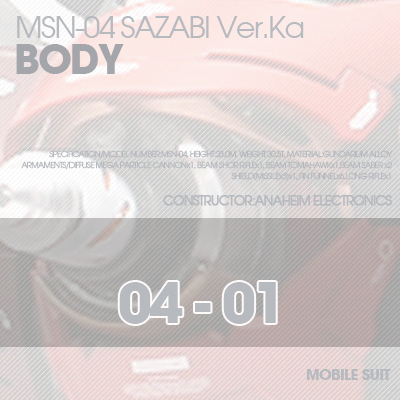 MG] SAZABI Ver.Ka Ver02 BODY 04-01