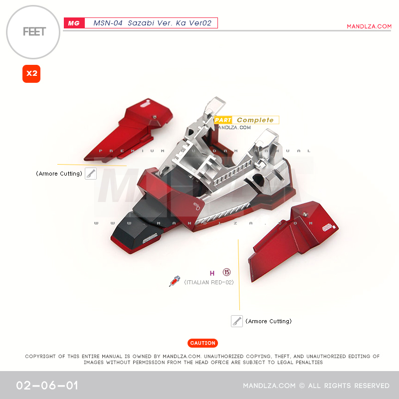 MG] SAZABI Ver.Ka Ver02 FEET 02-06