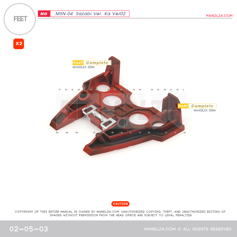 MG] SAZABI Ver.Ka Ver02 FEET 02-05