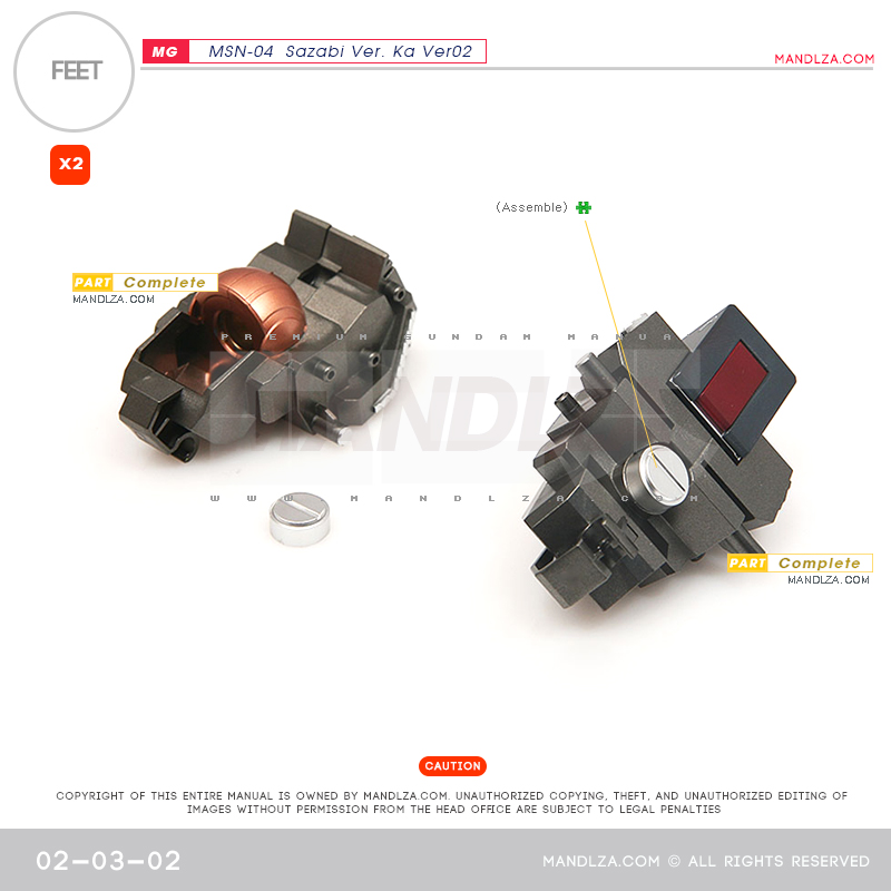 MG] SAZABI Ver.Ka Ver02 FEET 02-03