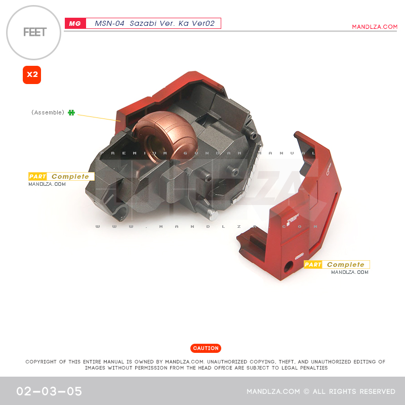 MG] SAZABI Ver.Ka Ver02 FEET 02-03