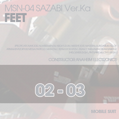 MG] SAZABI Ver.Ka Ver02 FEET 02-03