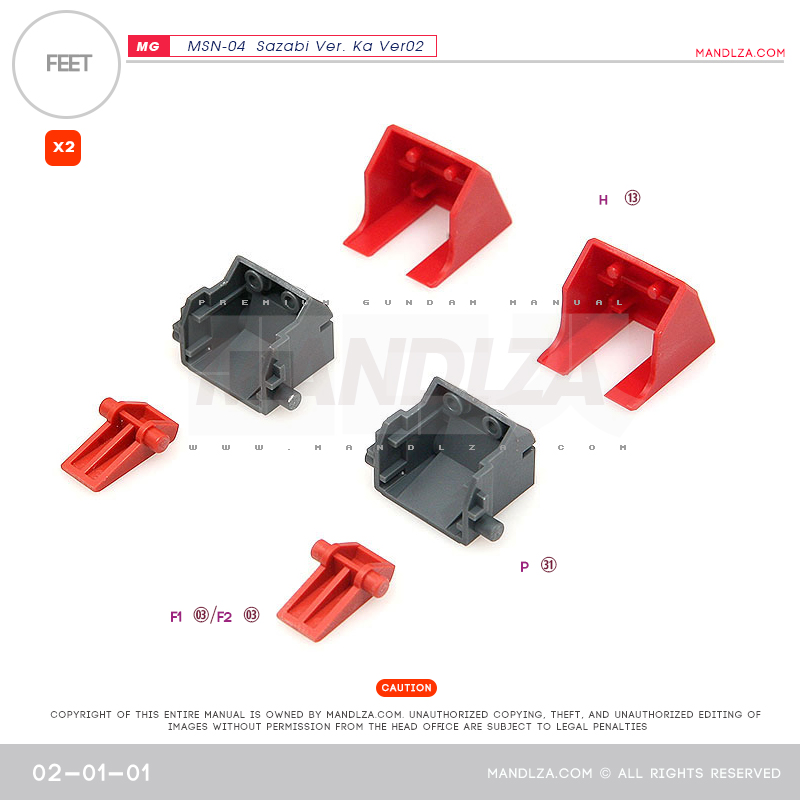 MG] SAZABI Ver.Ka Ver02 FEET 02-01