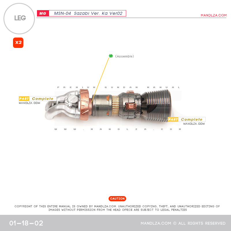 MG] SAZABI Ver.Ka Ver02 LEG 01-18
