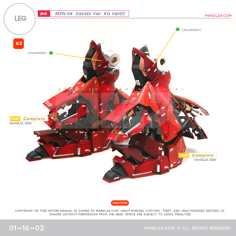 MG] SAZABI Ver.Ka Ver02 LEG 01-16