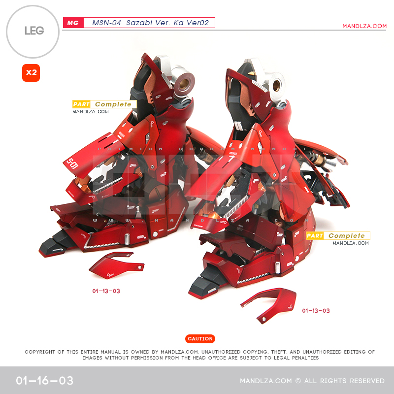 MG] SAZABI Ver.Ka Ver02 LEG 01-16