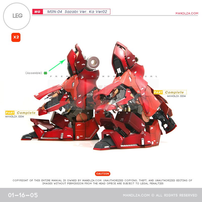 MG] SAZABI Ver.Ka Ver02 LEG 01-16