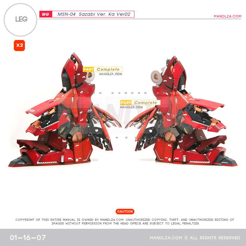 MG] SAZABI Ver.Ka Ver02 LEG 01-16