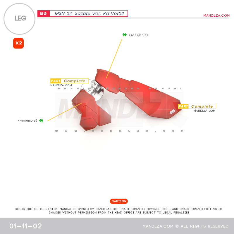 MG] MSN-04 SAZABI Ver.Ka Ver02 LEG 01-11