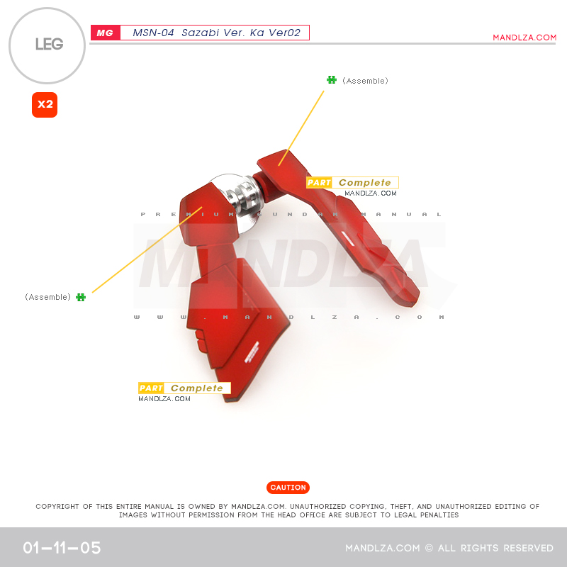 MG] MSN-04 SAZABI Ver.Ka Ver02 LEG 01-11