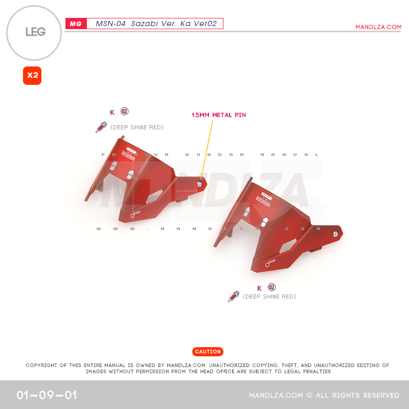 MG] SAZABI Ver.Ka Ver02 LEG 01-09