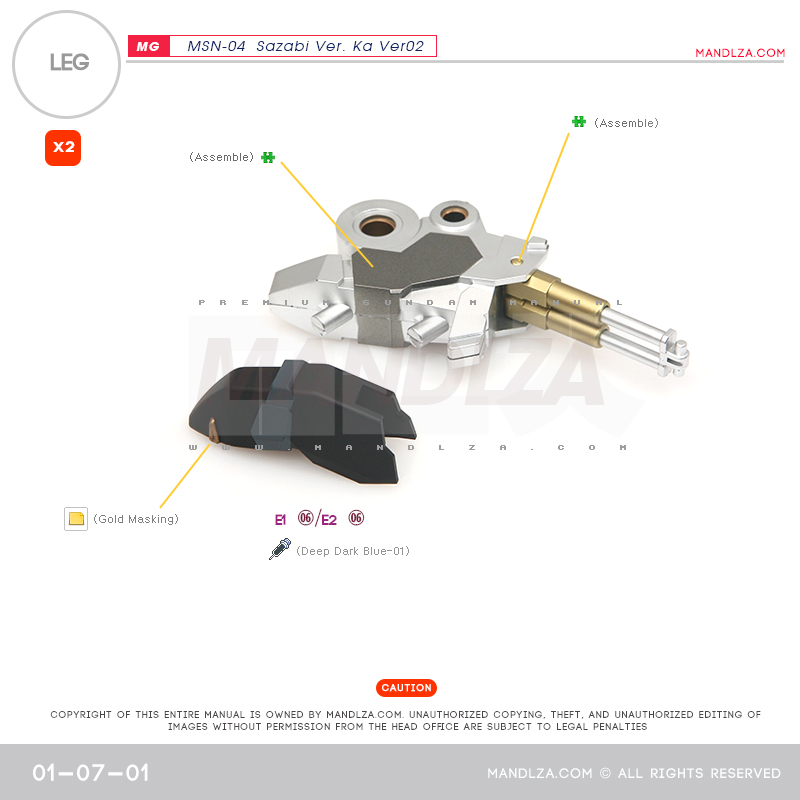 MG] SAZABI Ver.Ka Ver02 LEG 01-07