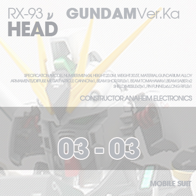 MG] NU-GUNDAM BUST HEAD 03-03